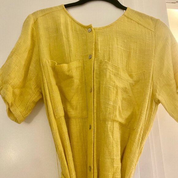 Stil LA Amaya linen dress size in yellow - Picture 6 of 9